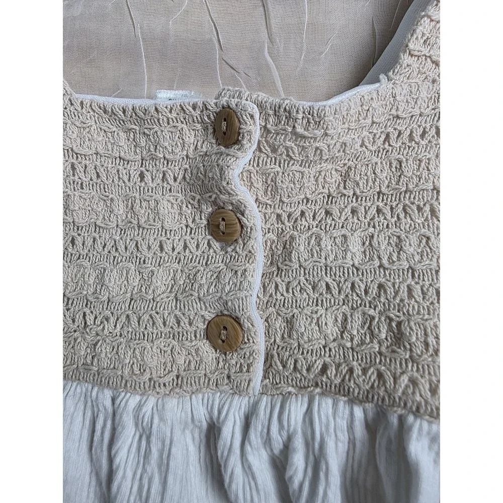 Crochet Tank Top Bohemian Size 4T 100% Cotton - Picture 2 of 8